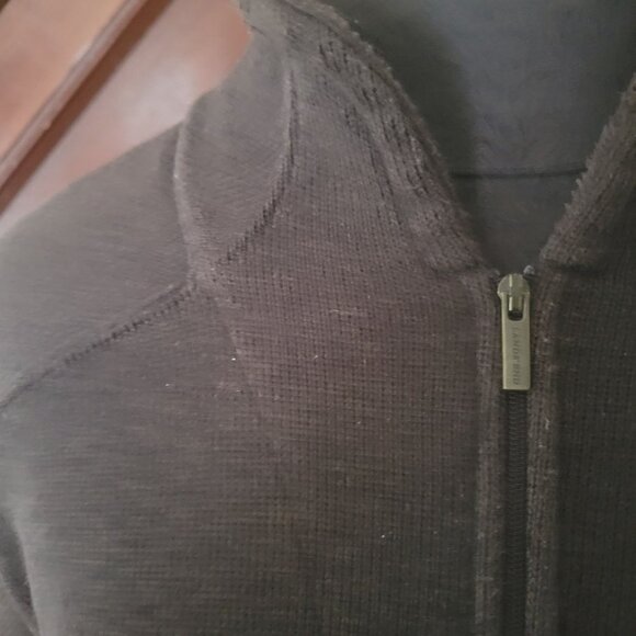 Lands End Quarter-Zip Fleece Pullover Brown Size M - Picture 2 of 6